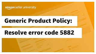 Generic Product Policy Resolve error code 5882 [upl. by Kere]