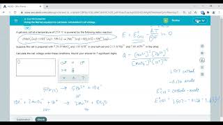 Using the Nernst equation to calculate nonstandard cell voltage [upl. by Cleodel]