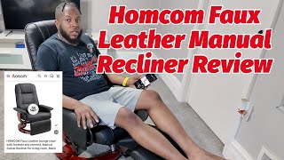 Homcom Faux Leather Manual Recliner Review furniture diy lifestyle [upl. by Kask443]