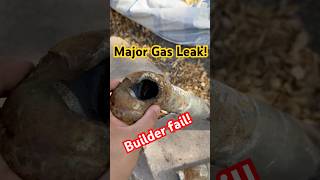 Major Gas Leak megapress diy plumbing shorts diy fail construction adu megapress pge gas [upl. by Mariandi]