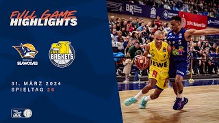 ROSTOCK SEAWOLVES vs EWE Baskets Oldenburg  Full Game Highlights  Spieltag 26 Saison 2324 [upl. by Gilmer360]