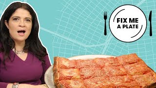 Spumoni Gardens SicilianStyle Square Pizza  Fix Me a Plate with Alex Guarnaschelli  Food Network [upl. by Latsyrcal]