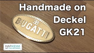 Making a Bugatti Logo on Deckel GK21 Pantograph Mill [upl. by Onnem]