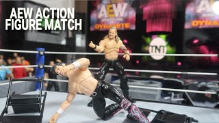 KENNY OMEGA VS CHRIS JERICHO AEW DYNAMITE WWE ACTION FIGURE MATCH [upl. by Arther]