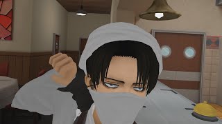 Levi Serves Eren Food AOT VR [upl. by Aneeuq522]