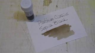 Platinum Classic Sepia Black Iron Gall ink writing sample [upl. by Gurolinick]