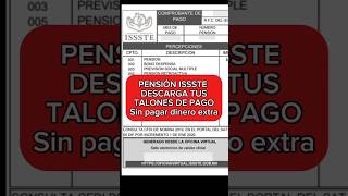 Cómo descargar Talones del ISSSTE issste pension shorts gobierno professor [upl. by Javier]