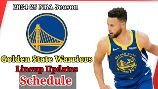 Golden State Warriors lineup amp schedule NBA Preseason 2024 [upl. by Armilda296]