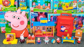 Peppa Pig Toys Unboxing Review ASMR  Peppa Pigs Adventures  Peppa Pigs School  Peppas Mailbox [upl. by Rostand]