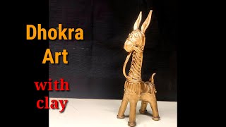 Dhokra Art Dhokra art with clay How to make dhokra with clay [upl. by Atorod]