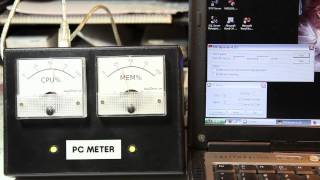 CPUMemory Usage Analog Meter driven by Arduino [upl. by Nivanod]