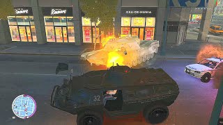 GTA 4 TBOGT  APC Tank vs Abrams Tank Insane Police Showdown [upl. by Sarchet767]