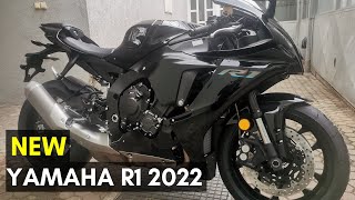 New Yamaha R1 Black 2022 Walkaround [upl. by Yerag329]