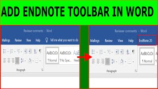 How To Solve Problem Of Missing Endnote From Word Toolbar [upl. by Ellata]