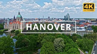 Hanover  Germany 🇩🇪  4K Drone Footage With Subtitles [upl. by Barbette]