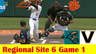 Coastal Carolina vs Vanderbilt Baseball Highlights 2024 NCAA Regional Site 6 Game 1 [upl. by Ardella]