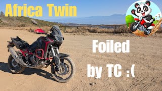 2020 Africa Twin  off road traction control isnt great [upl. by Eetnahs]