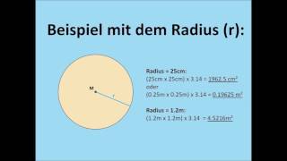 Kreisflächenberechnung [upl. by Phiona]