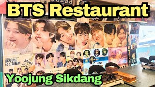 BTS ate here THREE times a day 😲💜 Yoojung Sikdang in Seoul BTS Tour [upl. by Rosemonde]