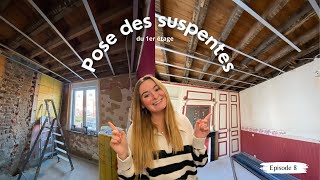 Je pose les suspentes et les fourrures 8 rénovation [upl. by Cestar]