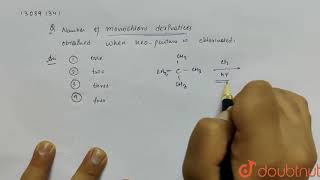 Number of monochloro derivatives obtained when neopentane chlorinated  12  ALKYL HALIDE  CHE [upl. by Flavia]