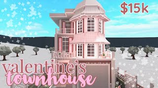 valentines day townhouse  bloxburg build [upl. by Tu890]