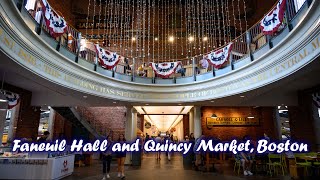 Faneuil Hall and Quincy Market in Boston [upl. by Atelahs]