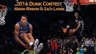 Zach LaVine and Aaron Gordons AWESOME 2016 Slam Dunk Duel [upl. by Schreck]