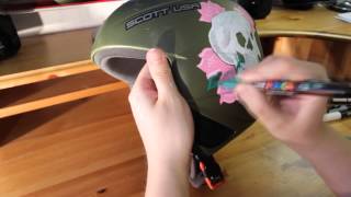 Helmet speedpaint  Posca pens [upl. by Collete]