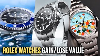 These Rolex Watches GAIN And LOSE The Most Value On The Secondary Market [upl. by Dnalrag]