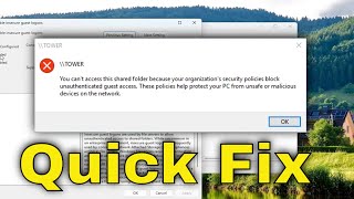 Your Organization’s Security Policies Block Unauthenticated Guest Access FIX [upl. by Adlemi]