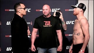 UFC 249 Tony Ferguson vs Justin Gaethje WEIGH IN AND FACE OFF FOR THE INTERIM LIGHTWEIGHT TITLE [upl. by Sigrid]