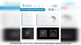 BSEED Wifi Electric Floor Heating Water Boiler Room Thermostat Touch Screen Switches Alexa Review [upl. by Oiram506]