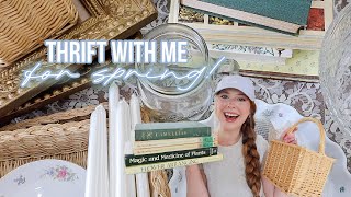 COTTAGE STYLE GOODWILL THRIFT WITH ME  HAUL  THRIFTING FOR SPRING DECOR 2024 🌷 [upl. by Ahsie]