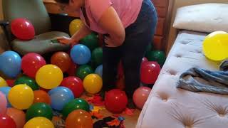 Balloon prank on girlfriend 216 balloons [upl. by Ecneitap271]