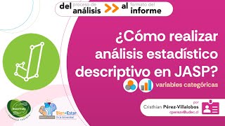 ¿Cómo realizar un análisis estadístico para variables nominales u ordinales en JASP [upl. by Lory]