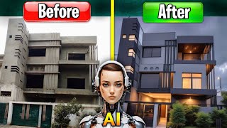 How to change home exterior colors using AI  Redesign your House Elevation with AI [upl. by Neggem763]