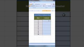 Convert meter to centimetre in excel  vanktesh computer  shorts trending excel [upl. by Sim606]