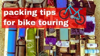 How to pack for BICYCLE touring bike touring pannier packing tips [upl. by Enitnemelc]