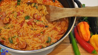 How to make Kritharoto aka Orzo Pasta with Greek Village Sausages  Κριθαρώτο με χωριάτικα Λουκάνικα [upl. by Andersen68]