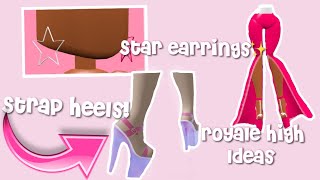 STAR THEMED SET IN ROYALE HIGH ANKLE STRAP HEELS ROLLER SKATE HEELS Community Creations [upl. by Takara196]