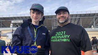 Triathlete helps 15yearold boy with autism run first 5K in Cedar Park  KVUE [upl. by Watkin140]