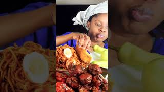 ASMR EATING NOODLES NO TALKING ASMR FRIED CHICKEN SPICY MUTTON CURRY AND EATING WITH HANDS ASMR [upl. by Akenn513]