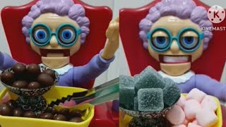 ASMR🏂putting chocolate eggs amp gummy cubes in grannys platesatisfyingviralasmrsounds [upl. by Pare550]