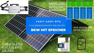 Fazit Balkonkraftwerk mit Ahoy DTU und dem Hoymiles HM 1500  Von 679 kWh auf 238 kWh am Tag [upl. by Atterbury116]