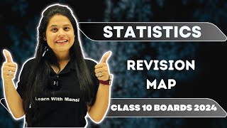 Statistics  Revision Map  Class 10 Boards 2024 [upl. by Anawqahs]