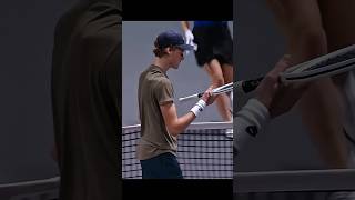 Jannik Sinner lost his racket what happened next 🤯 sinner sports tennis [upl. by Euqinmod]