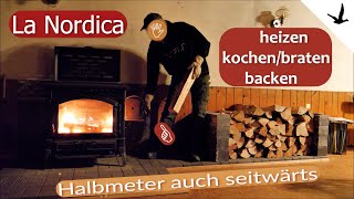 Kamin Ofen La Nordica EVO aus Italien🚩für Halbmeter Holz auch seitwärts befüllbar [upl. by Dralliw289]