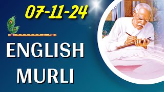 English Murli in Essence 7th Nov 2024  Brahmakumaris  Godlywood studio  Madhuban [upl. by Ainud]