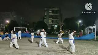 The Academy of Kyokushin Karate team demonstration of Kata and Tameshiwari kyokushinkan india❤️🇮🇳 [upl. by Schubert]